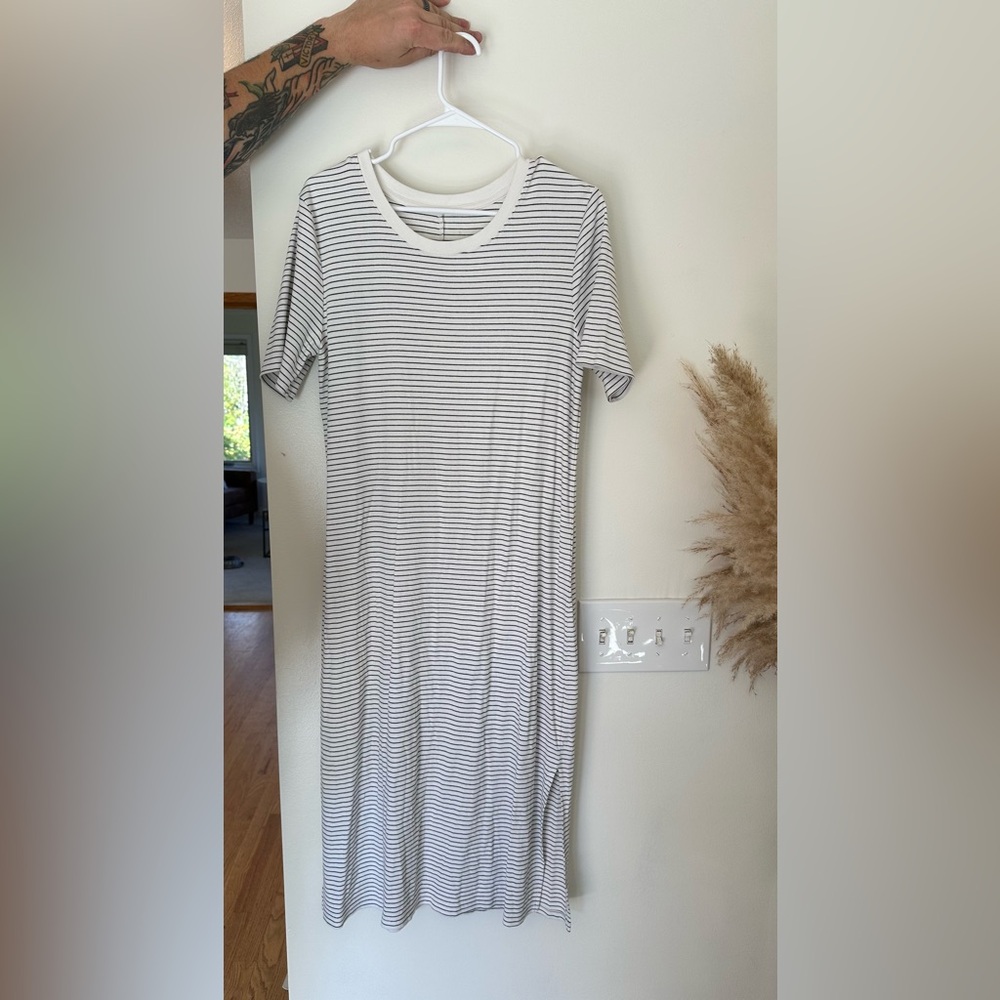 Striped Short Sleeve Dress